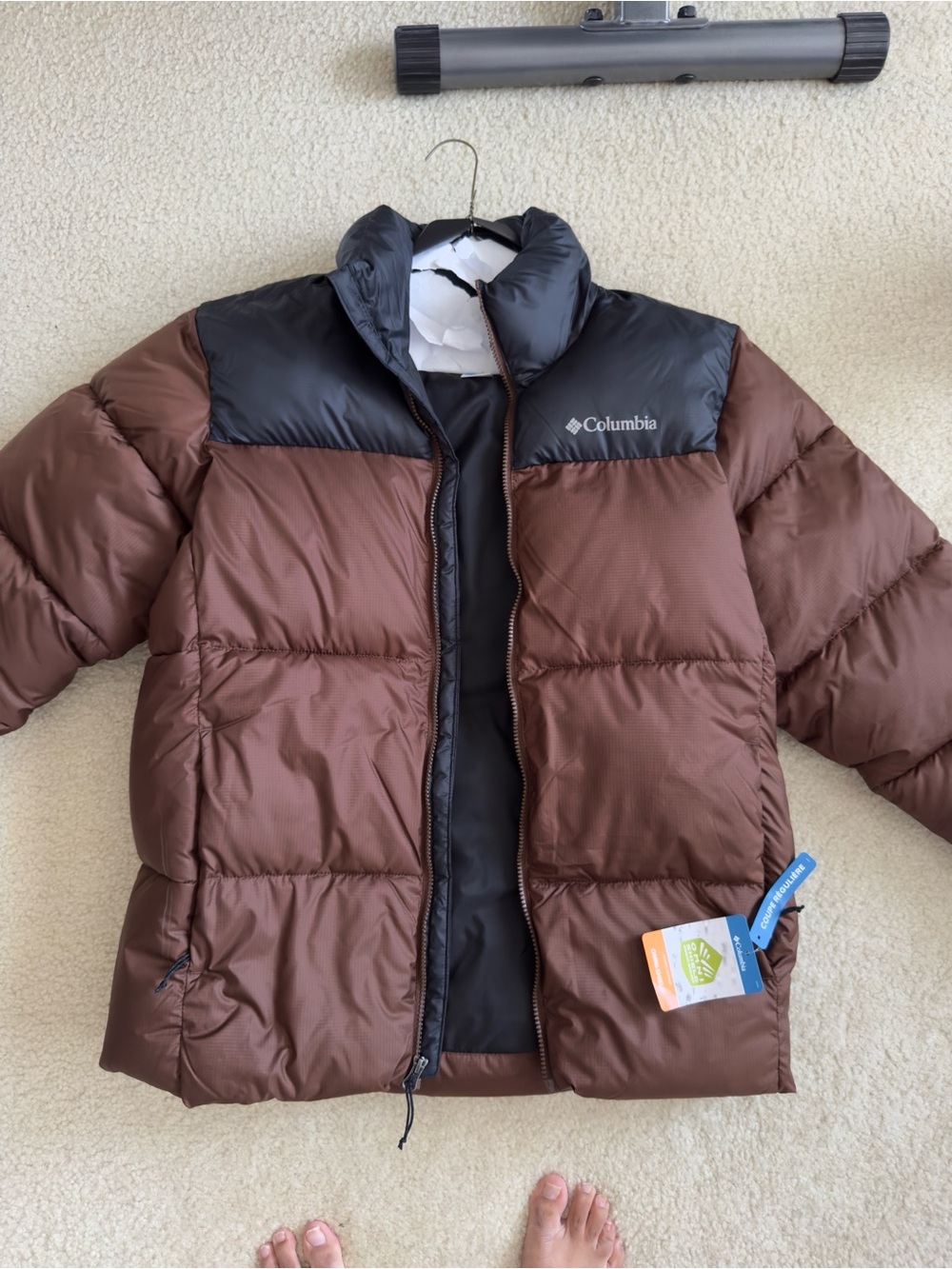 BRAND NEW COLUMBIA PUFFER JACKET HEAVY DUTY DOWN JACKET MENS SMALL 50% OFF